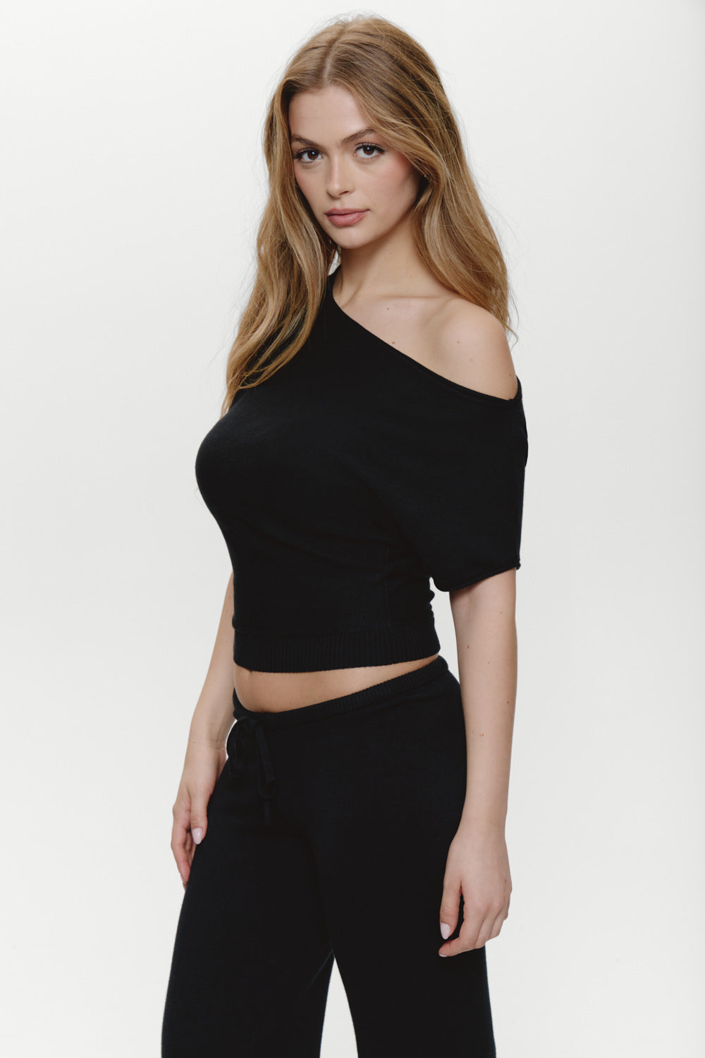 Montecito Boat Neck Knit Shirt - Black | Frankies Bikinis