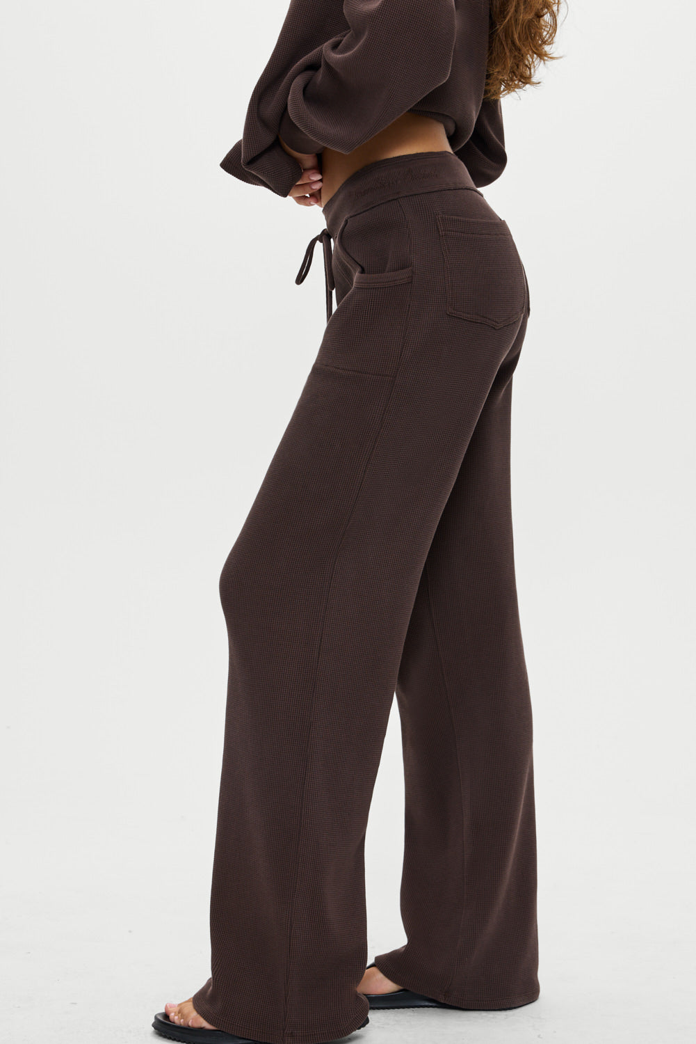 Emma Thermal Low Rise Pants - Walnut | Frankies Bikinis