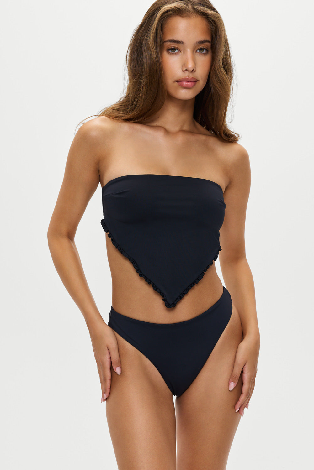 Beck High Waisted Bikini Bottom - Black | Frankies Bikinis
