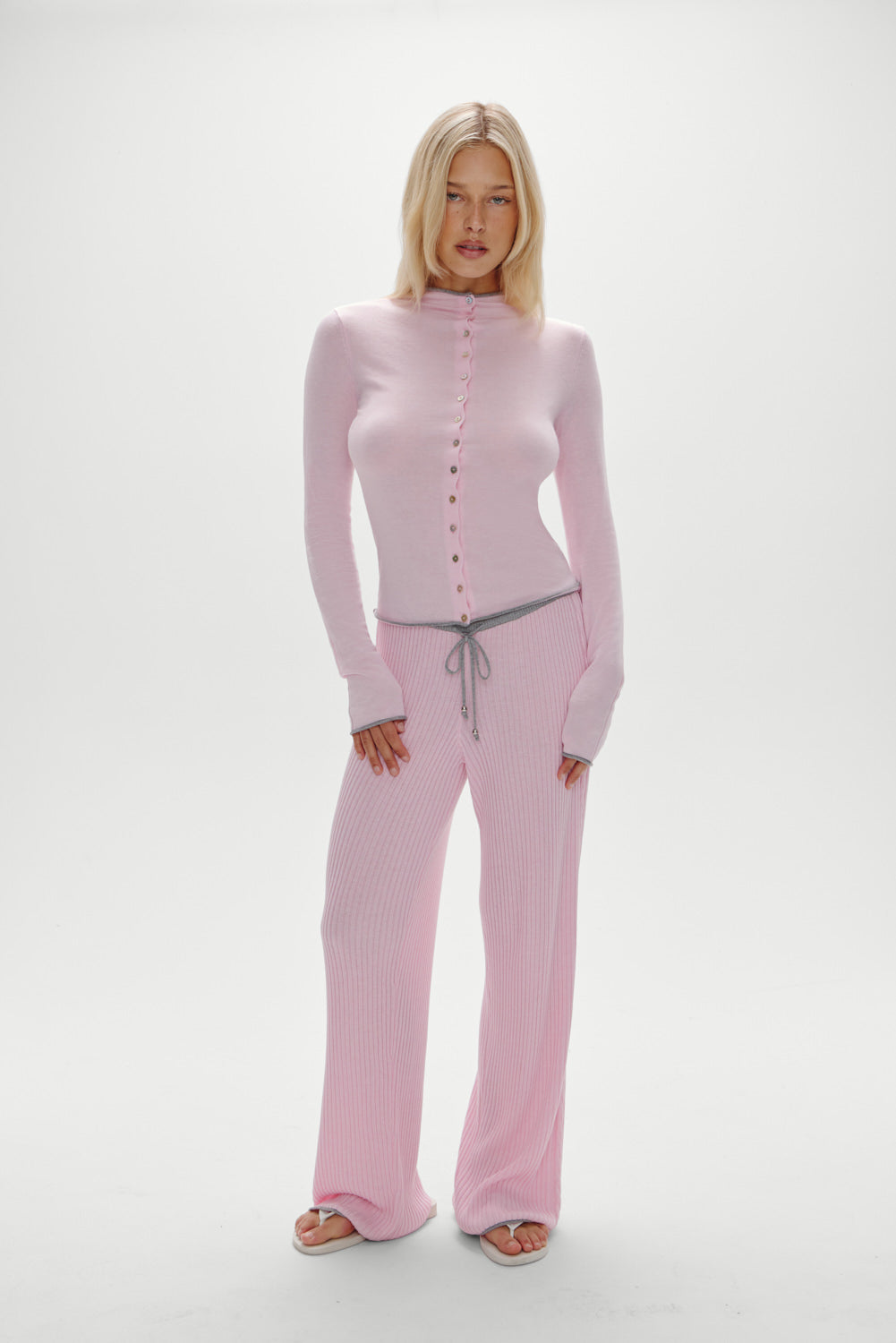 Leo Knit Button Up Cardigan - Rosette | Frankies Bikinis