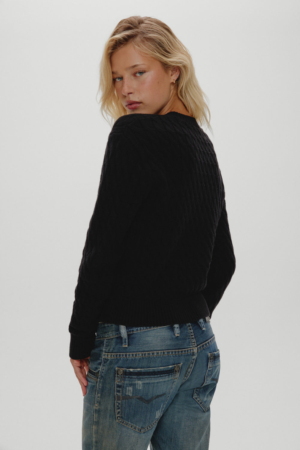 Prince Cable Knit Sweater - Black | Frankies Bikinis