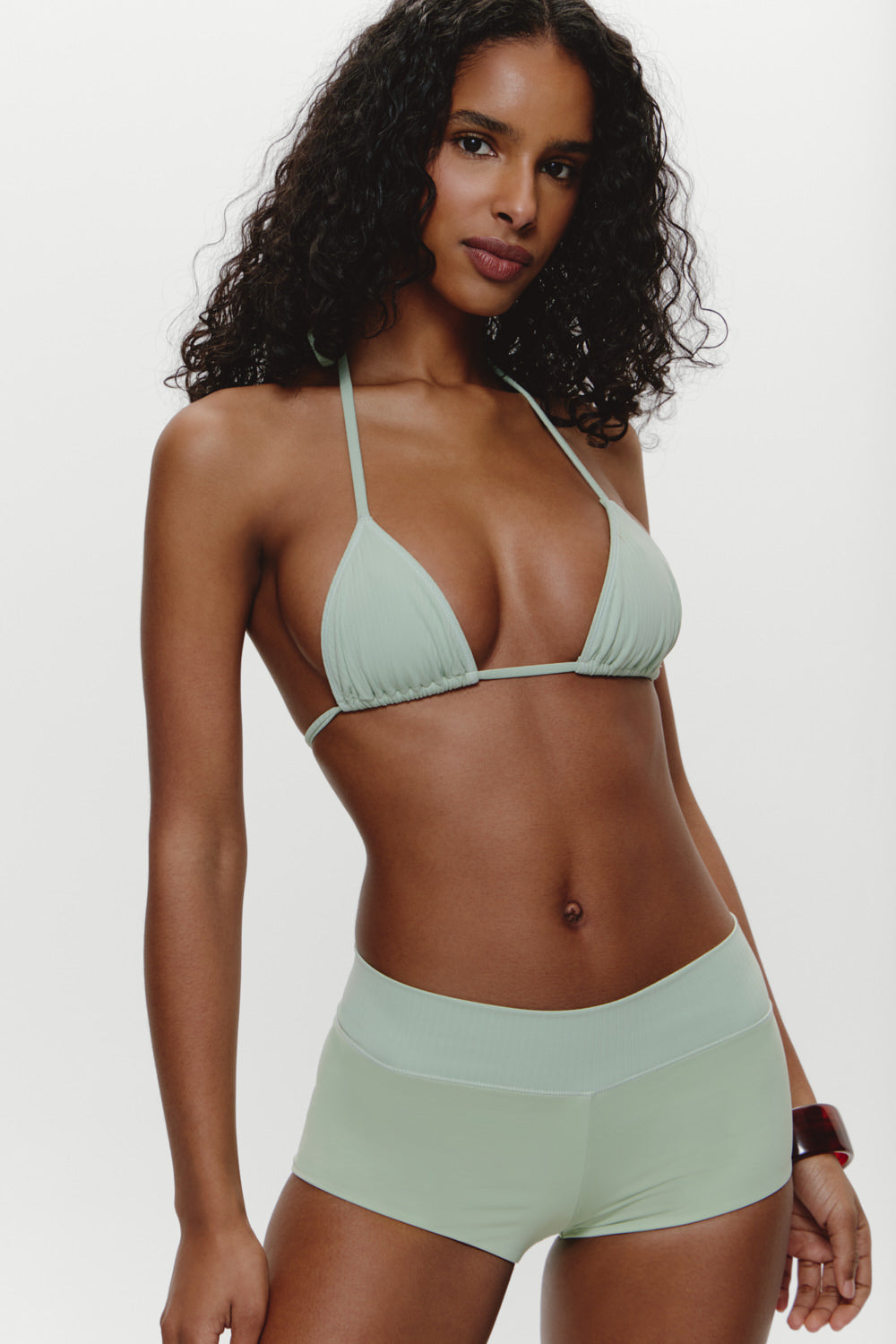 Kacey Cheeky Swim Shorts - Minty | Frankies Bikinis