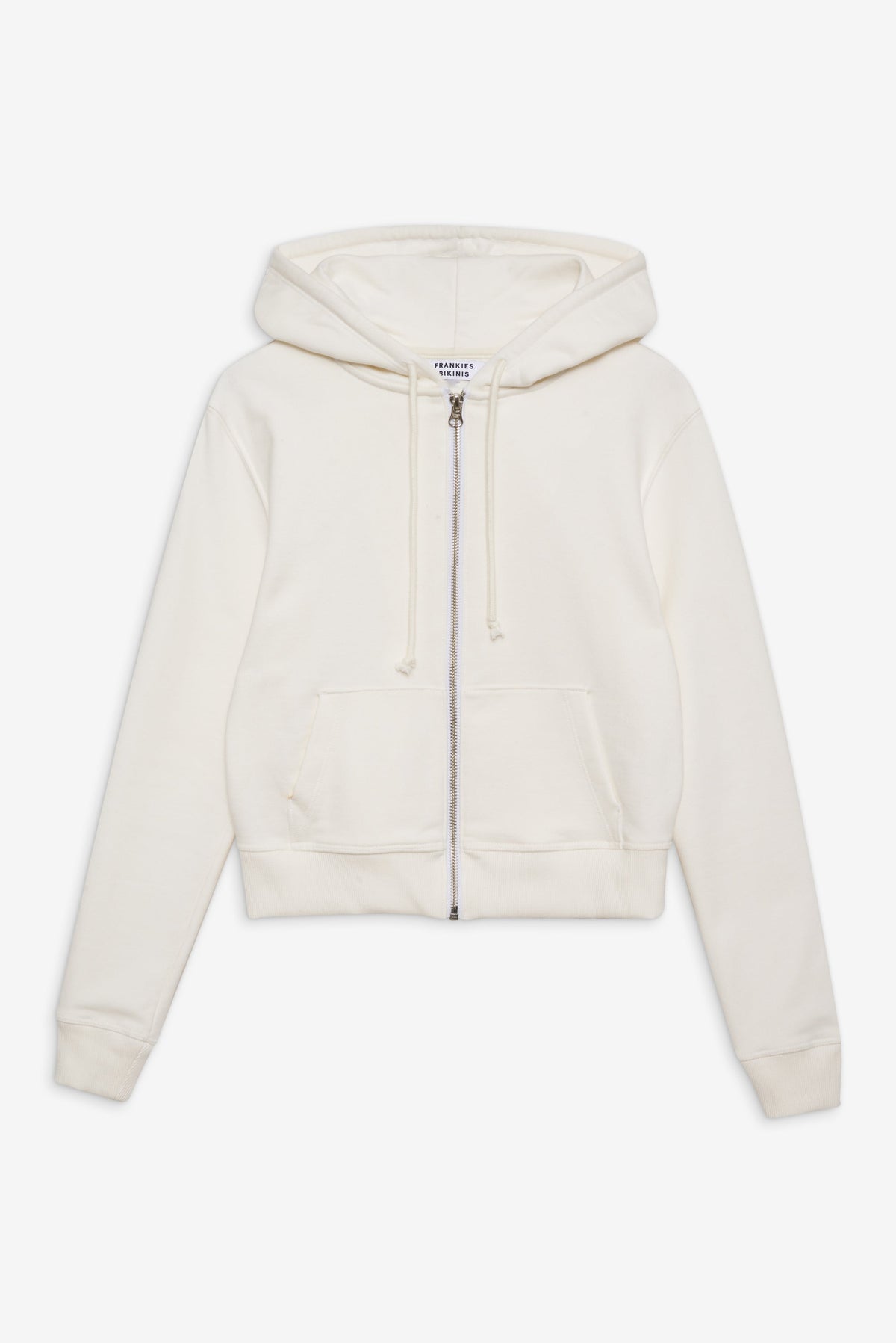 Fall Zip Up Hoodie - White | Frankies Bikinis