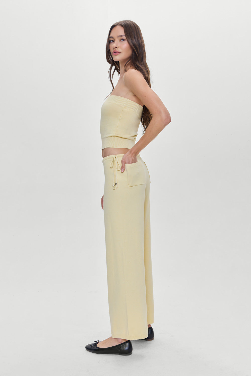 Destiny Knit Strapless Shirt - Buttercup | Frankies Bikinis