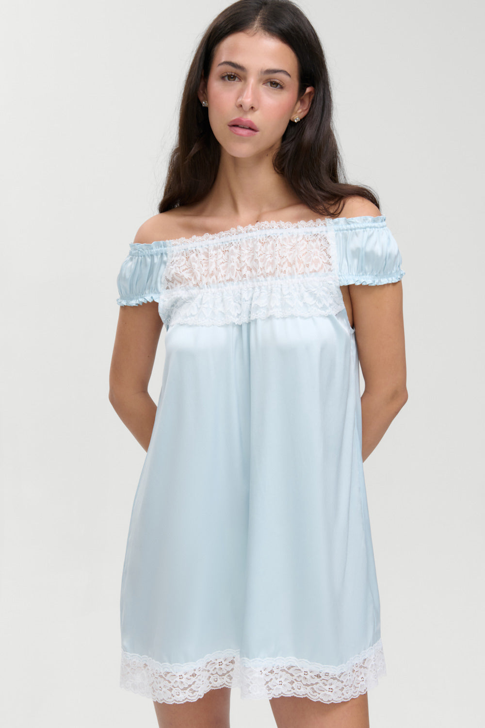 Carlisle Silk Babydoll Dress - Beach Club | Frankies Bikinis