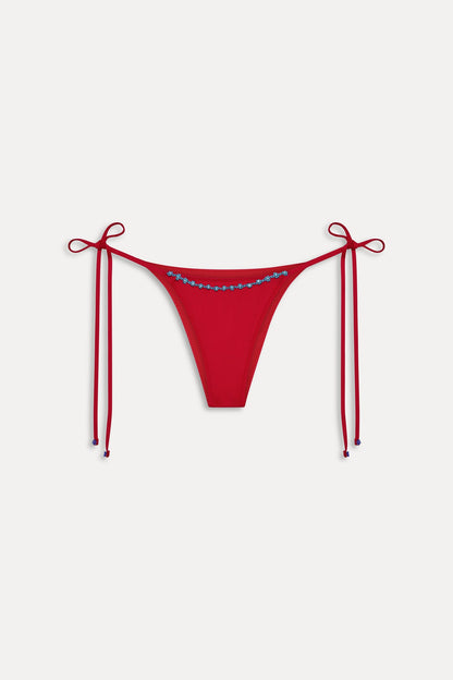 Mackenzie Beaded Cheeky Bikini Bottom - Havana | Frankies Bikinis