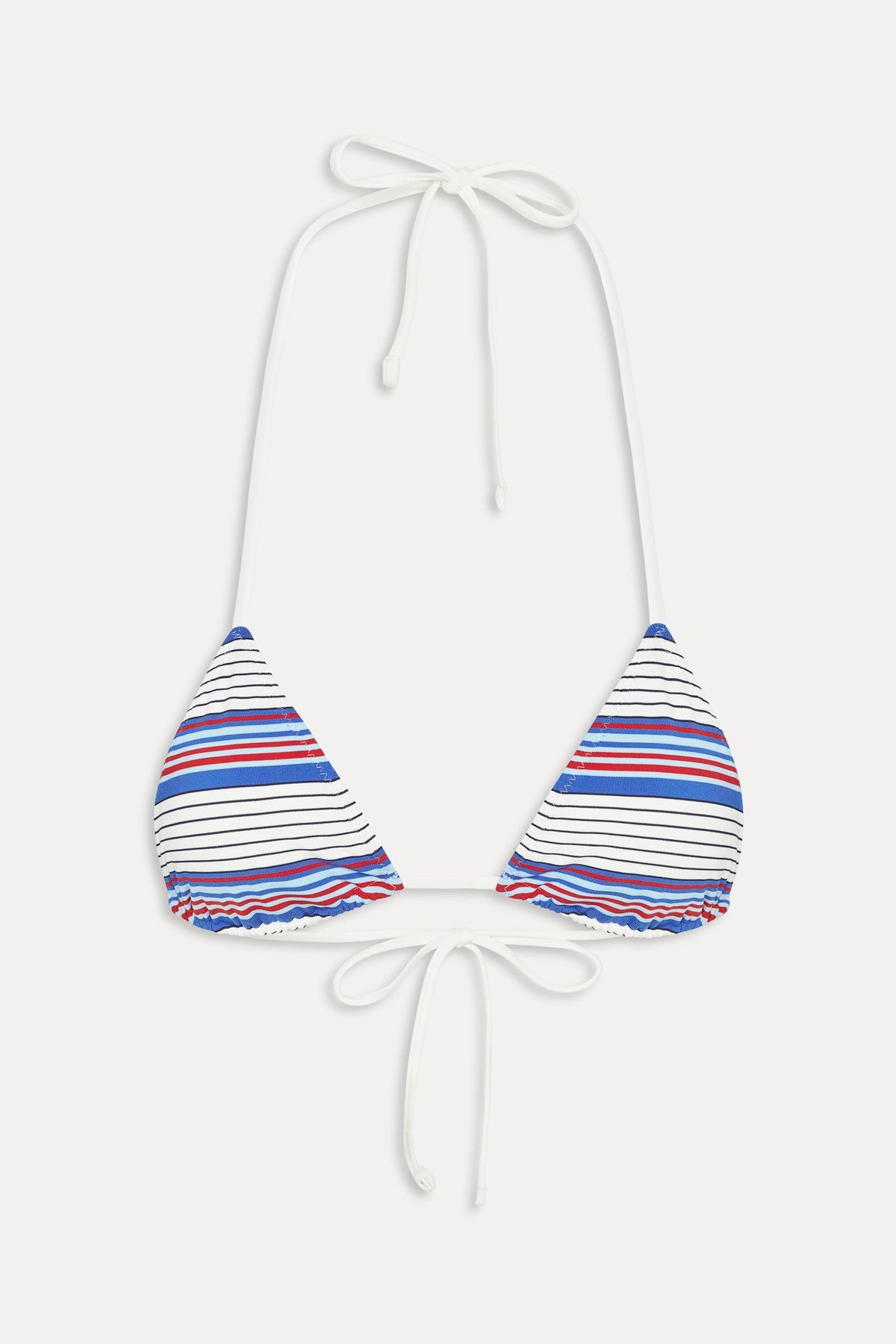 Nick Striped Triangle Bikini Top - St. Tropez Stripe | Frankies Bikinis
