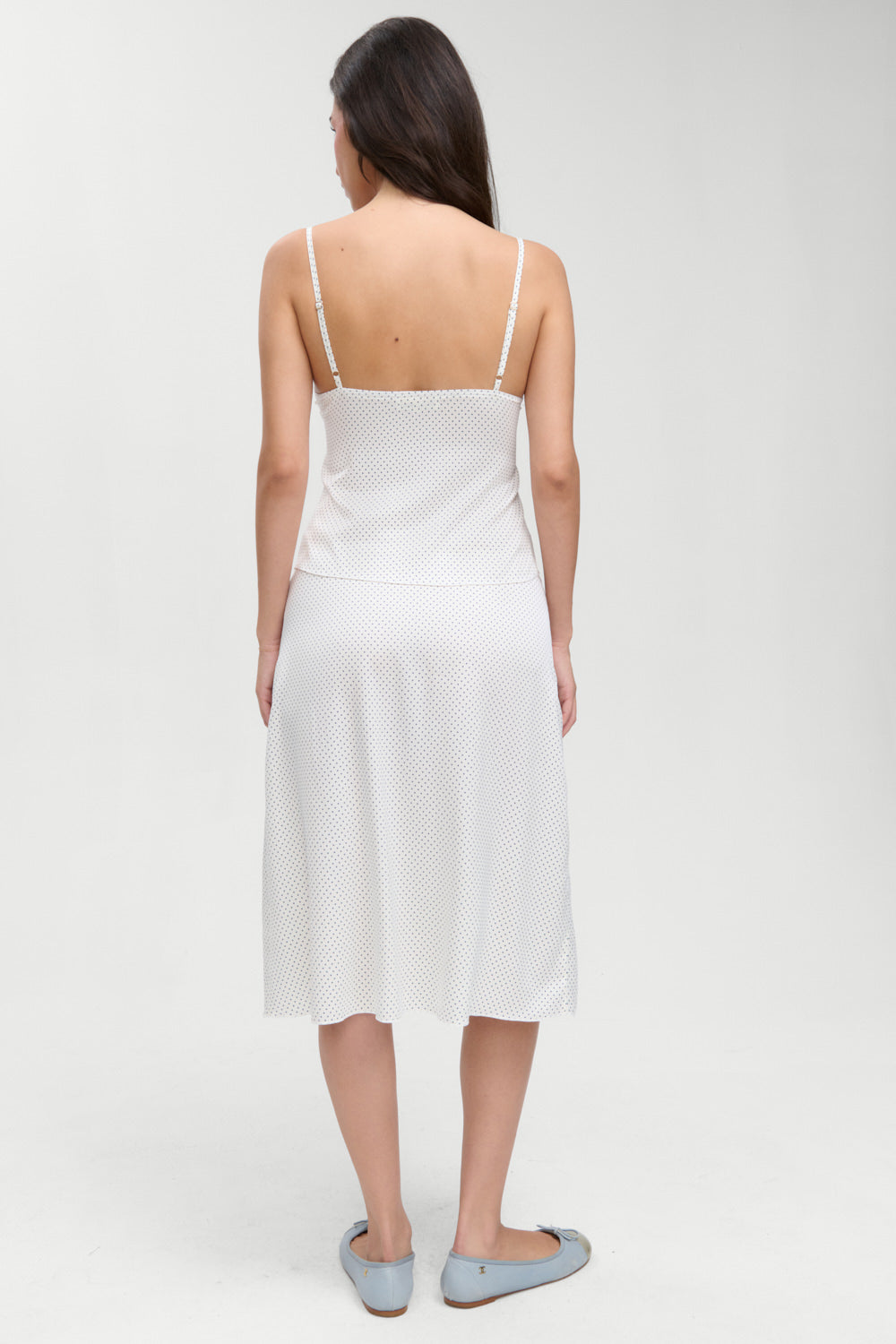 Laura Silk Midi Skirt - French Pearl | Frankies Bikinis