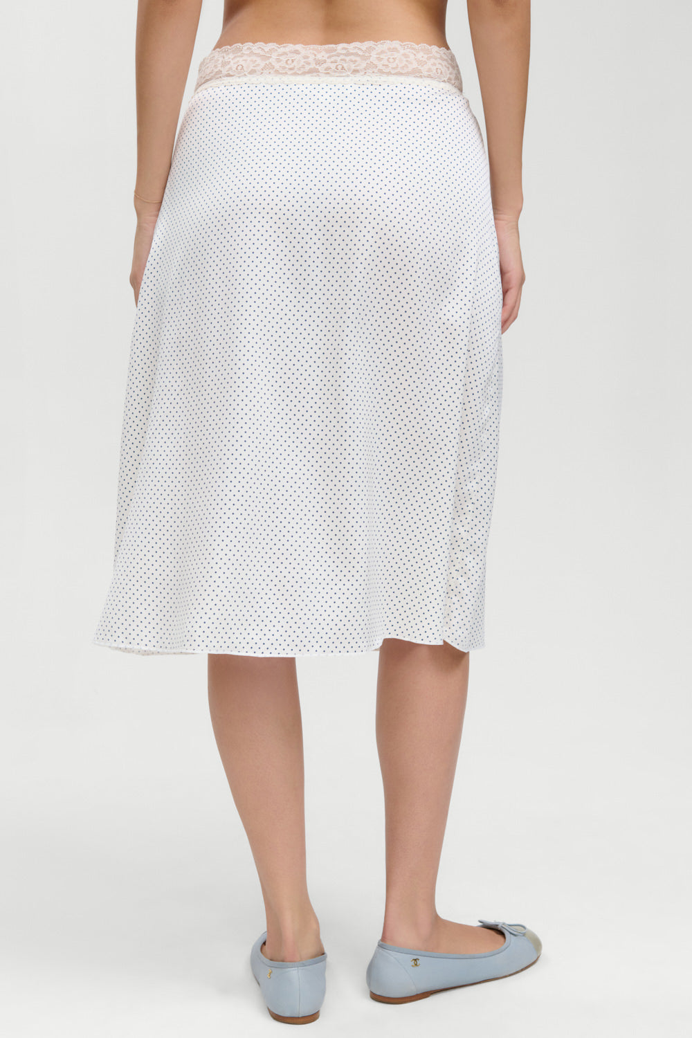 Laura Silk Midi Skirt - French Pearl | Frankies Bikinis