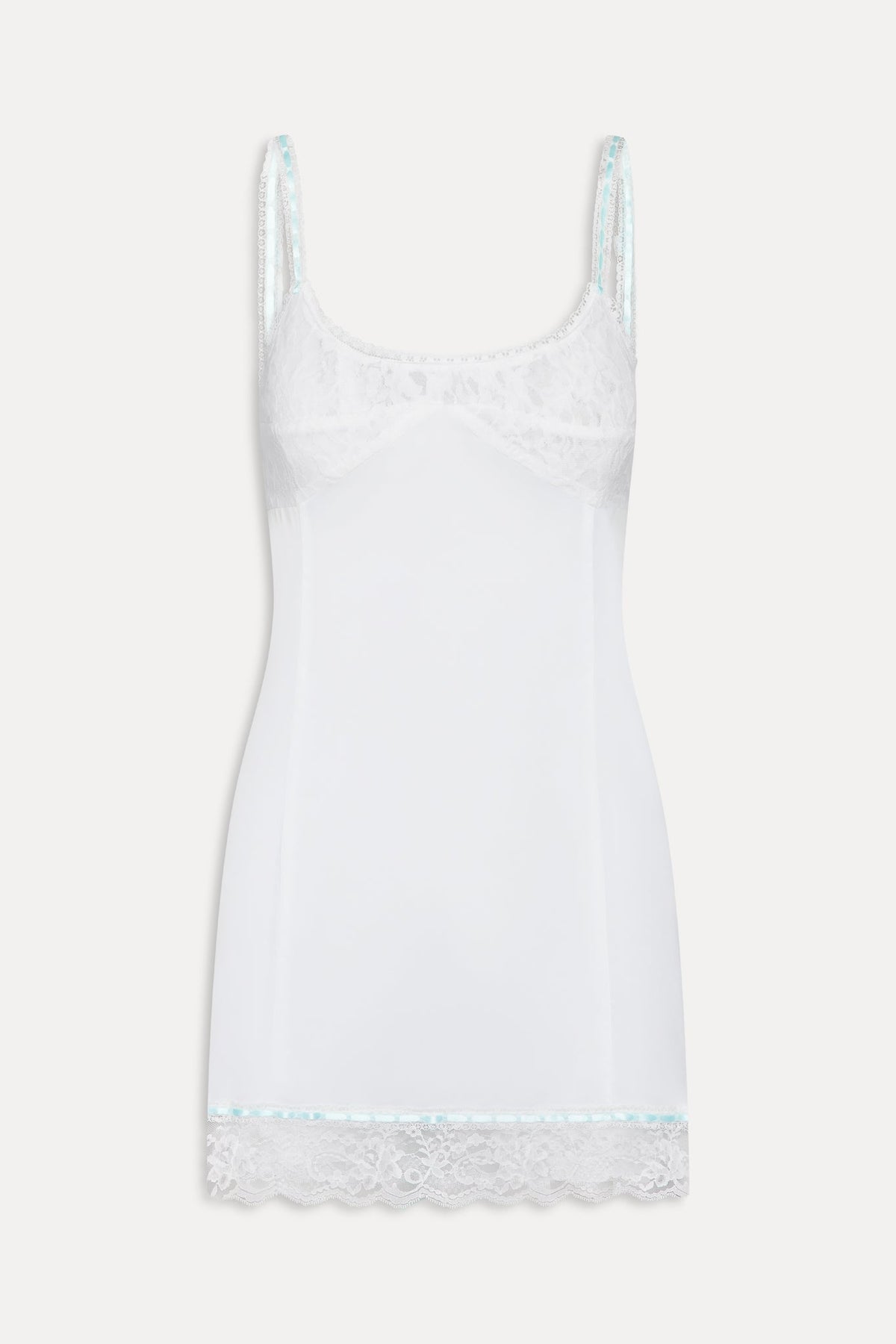 Summer Sonnet Satin Mini Dress - Optic White | Frankies Bikinis