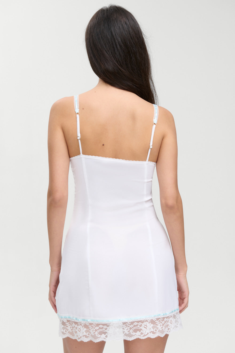 Summer Sonnet Satin Mini Dress - Optic White | Frankies Bikinis