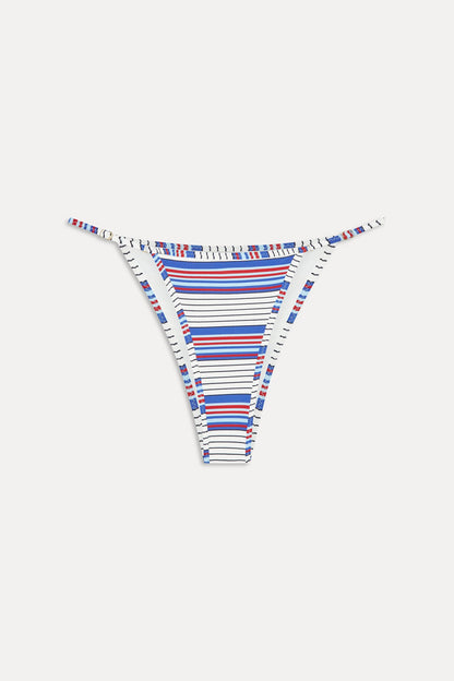 Luna Striped Bikini Bottom - St. Tropez Stripe | Frankies Bikinis