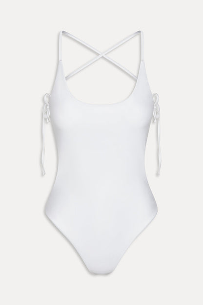La Plage One Piece Swimsuit - Optic White | Frankies Bikinis