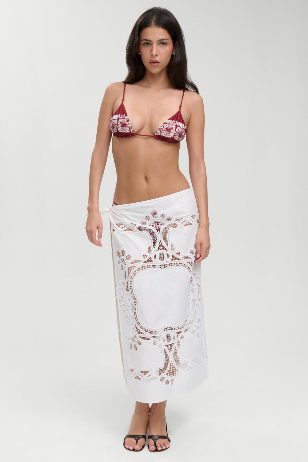 Monaco Cotton Sarong - Optic White | Frankies Bikinis