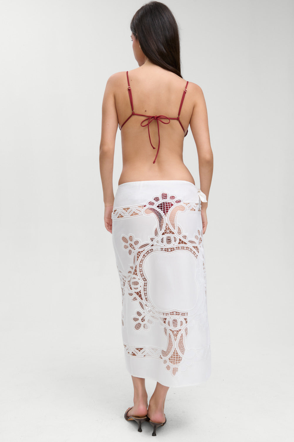 Monaco Cotton Sarong - Optic White | Frankies Bikinis