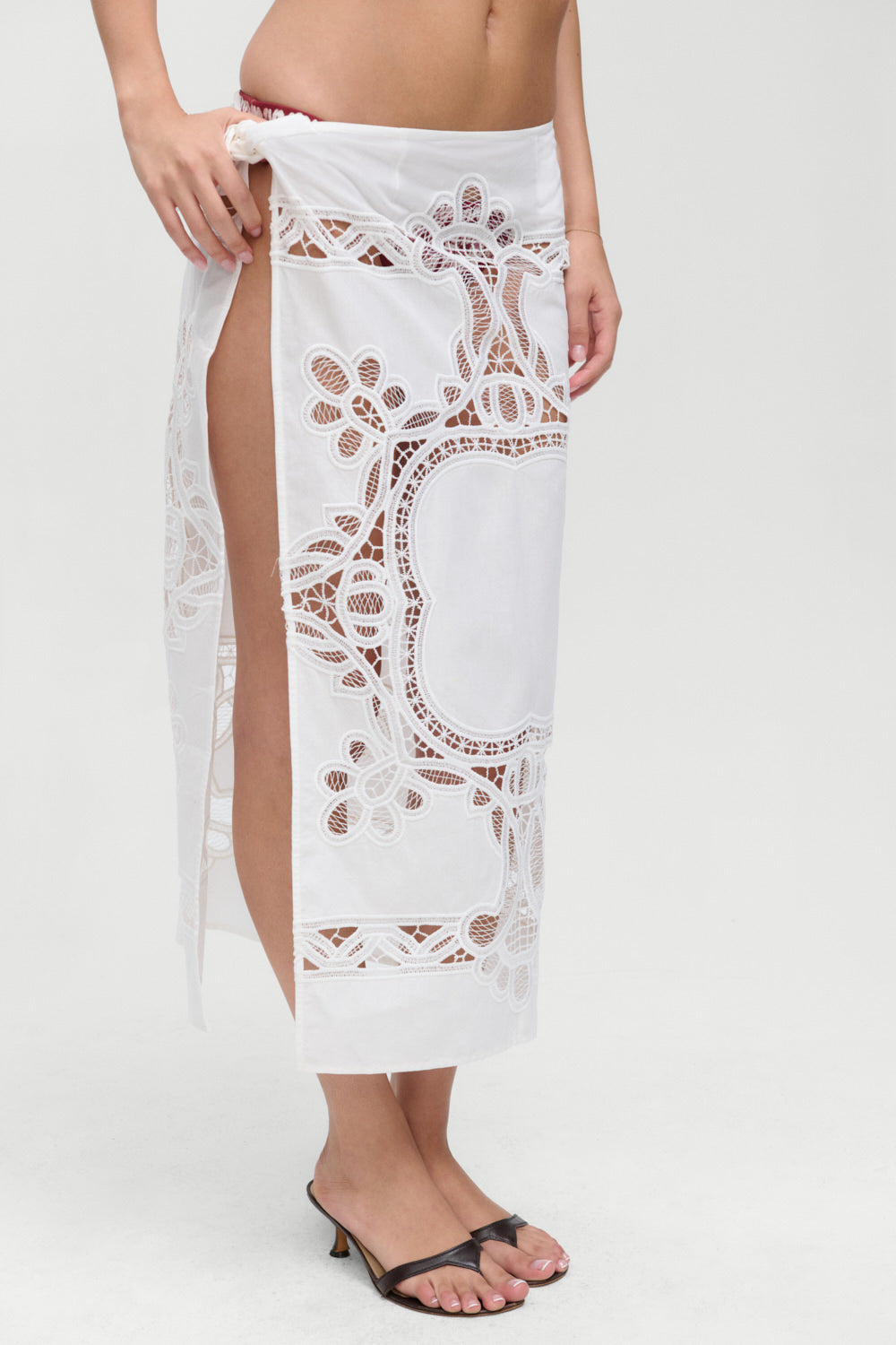 Monaco Cotton Sarong - Optic White | Frankies Bikinis