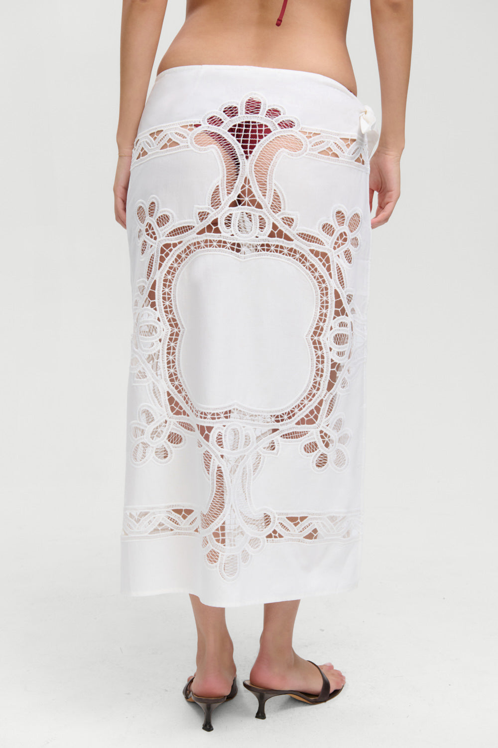 Monaco Cotton Sarong - Optic White | Frankies Bikinis
