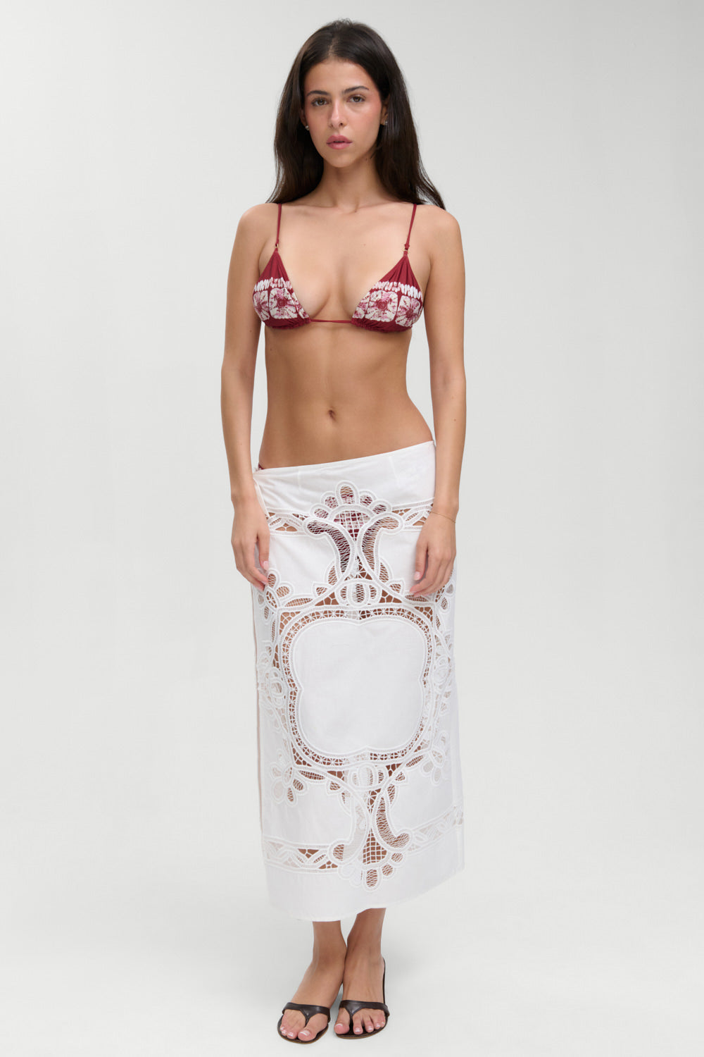 Monaco Cotton Sarong - Optic White | Frankies Bikinis