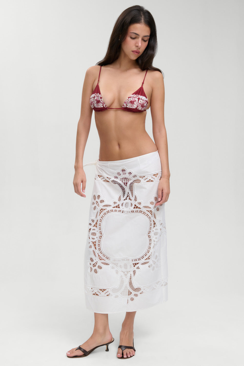 Monaco Cotton Sarong - Optic White | Frankies Bikinis