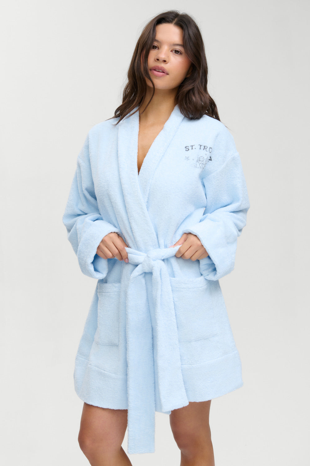 Poolside Terry Robe - French Riviera | Frankies Bikinis