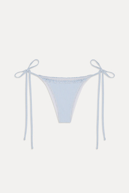Mackenzie Ruffle String Bikini Bottom - Saltwater Stripe | Frankies Bikinis