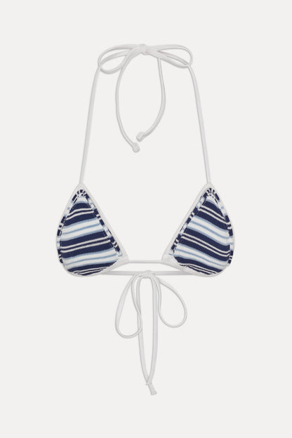 x JENNIE Nick Knit Bikini Top - Arctic Stripe | Frankies Bikinis