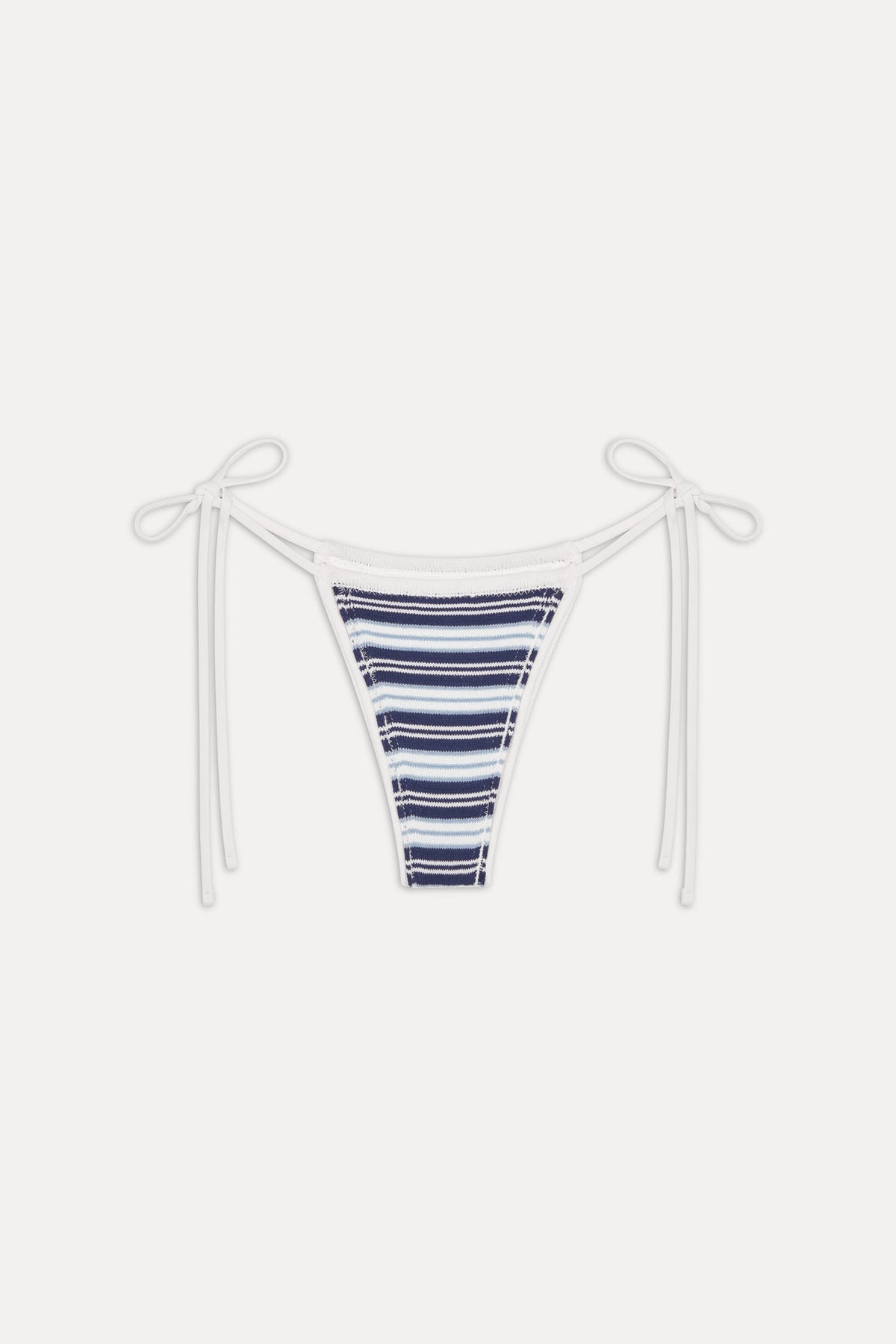 x JENNIE Divine Knit Bikini Bottom - Arctic Stripe | Frankies Bikinis
