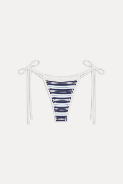 x JENNIE Divine Knit Bikini Bottom - Arctic Stripe | Frankies Bikinis