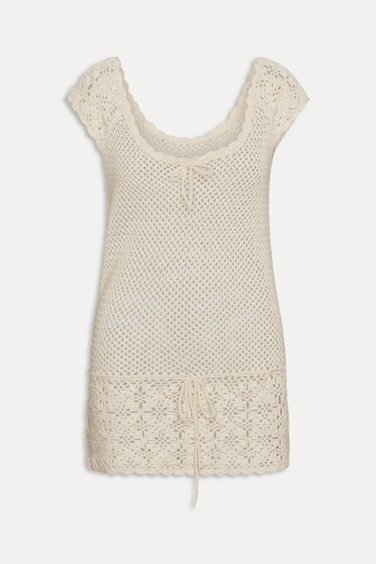 Moss Crochet Mini Dress - Sand Dollar | Frankies Bikinis