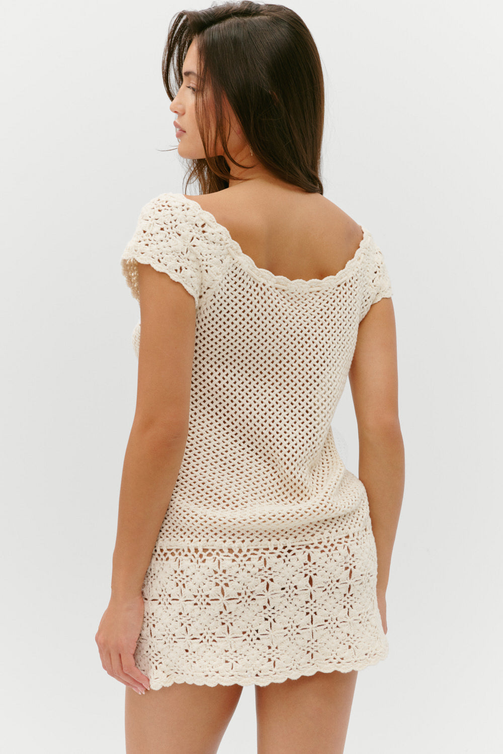Moss Crochet Mini Dress - Sand Dollar | Frankies Bikinis
