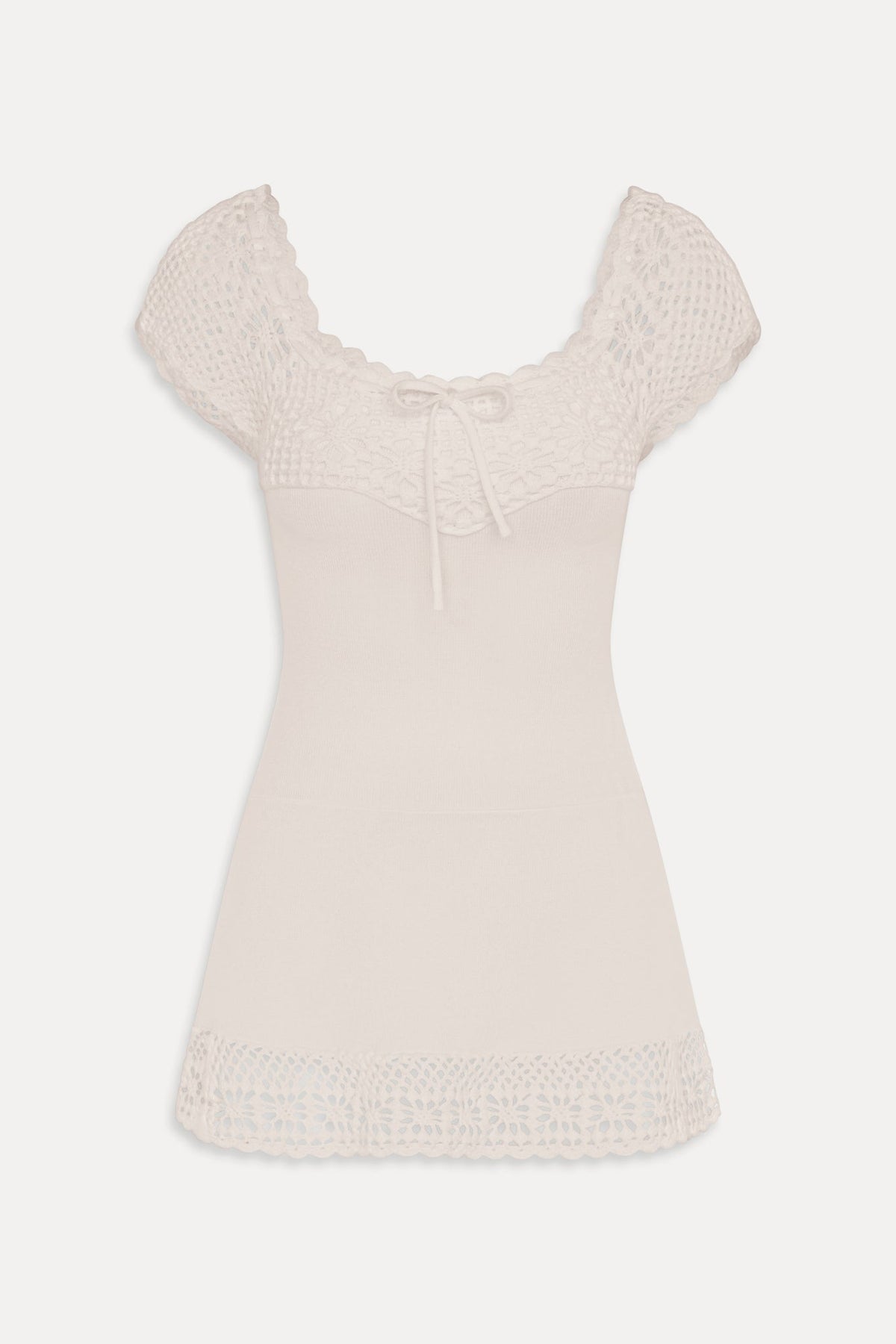 Lover Crochet Knit Mini Dress - White | Frankies Bikinis