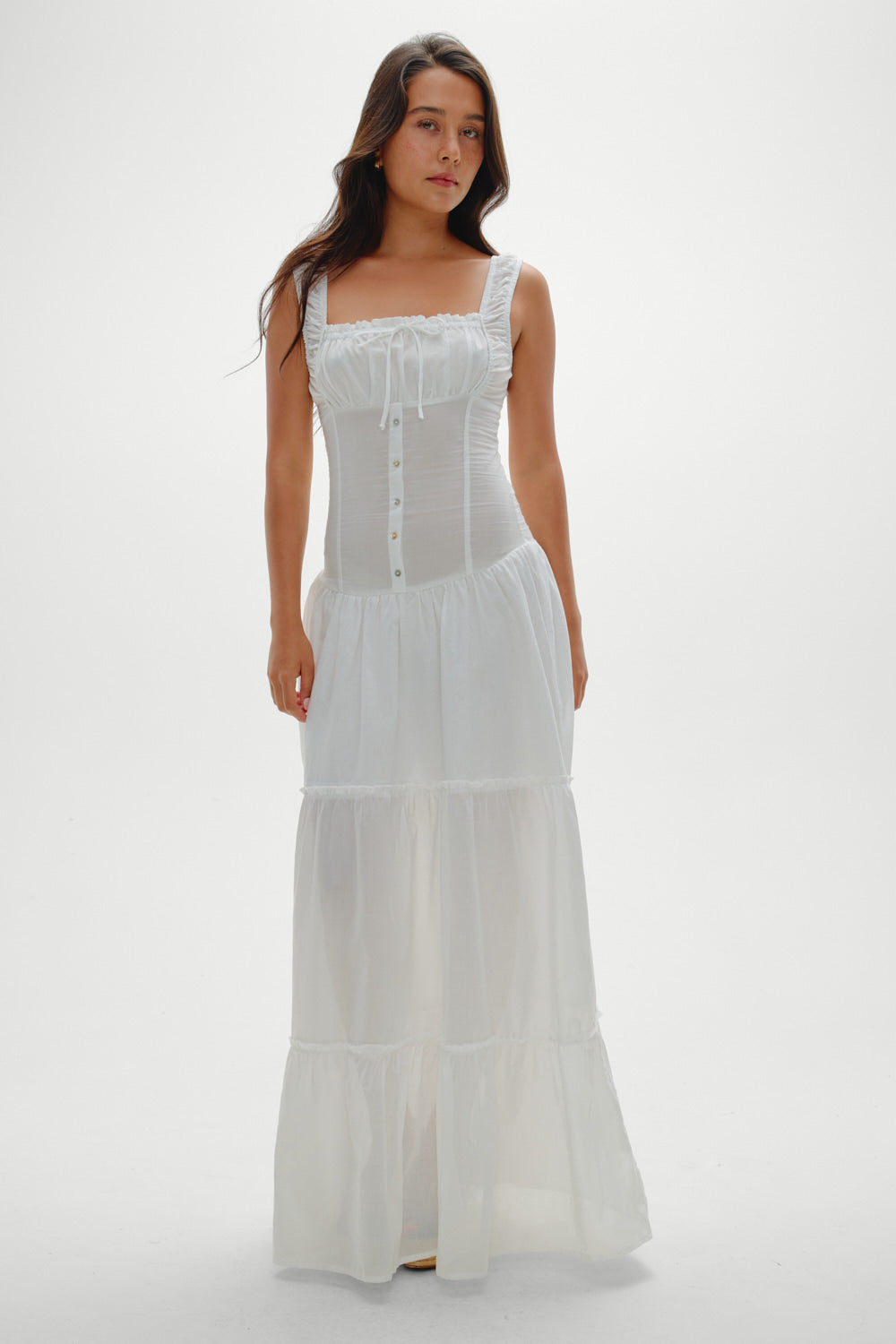 Christabelle Ruffle Maxi Dress - Sunrose | Frankies Bikinis