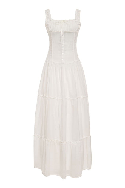 Christabelle Ruffle Maxi Dress - Sunrose | Frankies Bikinis