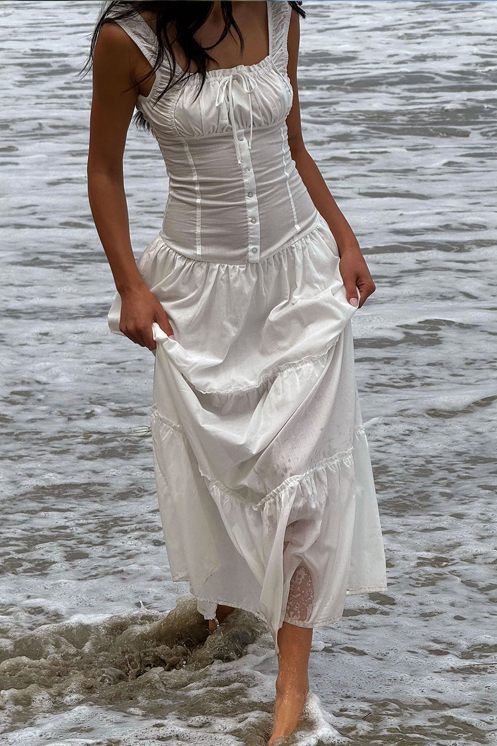 Christabelle Ruffle Maxi Dress - Sunrose | Frankies Bikinis