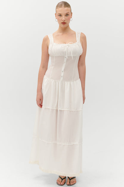 Christabelle Ruffle Maxi Dress - Sunrose | Frankies Bikinis