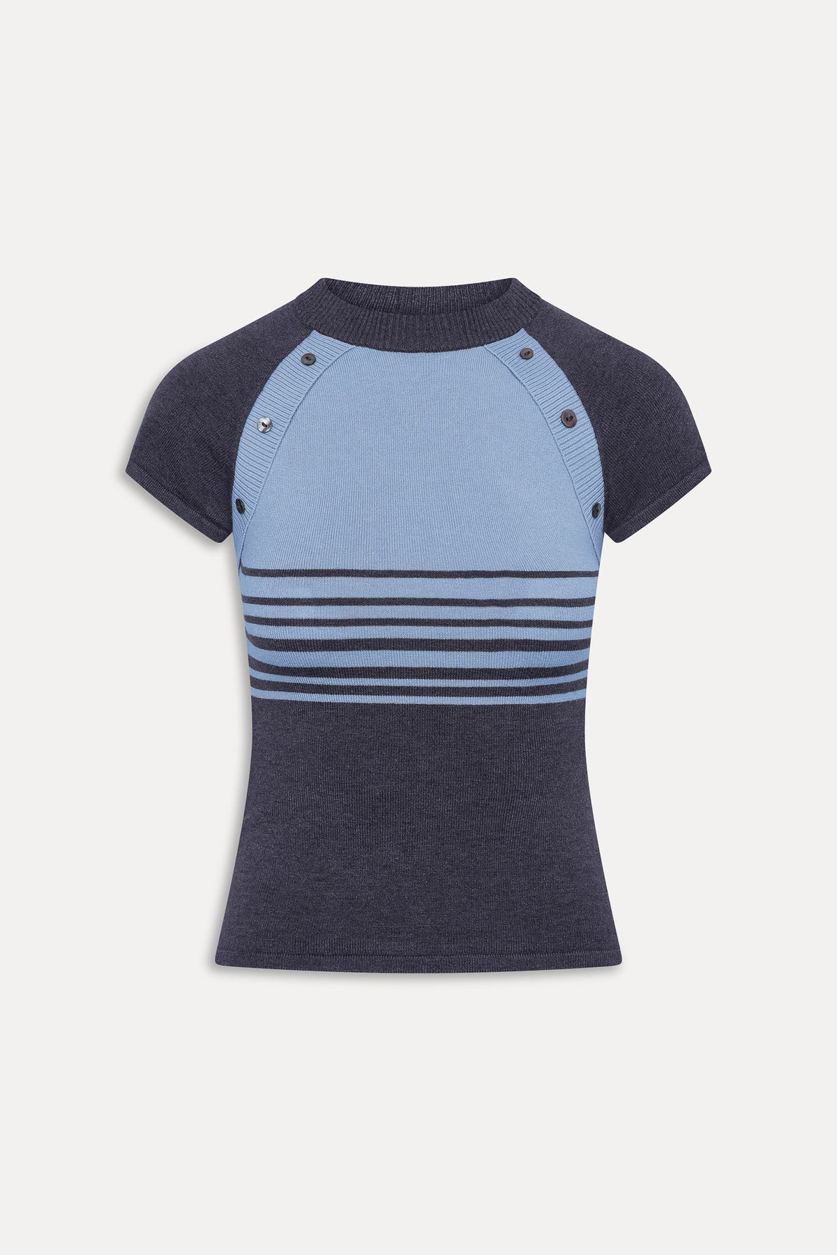 Shore Knit Shirt - Stone Stripe | Frankies Bikinis