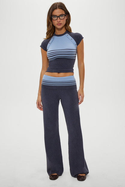 Shore Knit Shirt - Stone Stripe | Frankies Bikinis