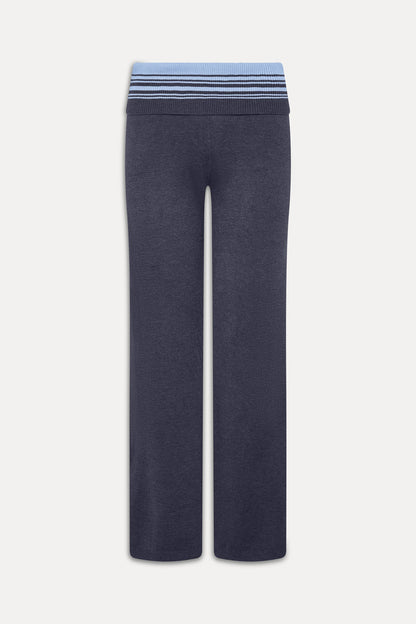 Shore Low Rise Knit Pants - Stone Stripe | Frankies Bikinis