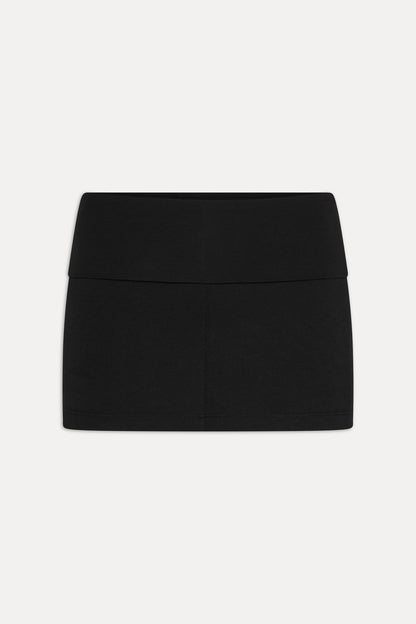 x JENNIE Chantal Foldover Mini Skort - Black | Frankies Bikinis