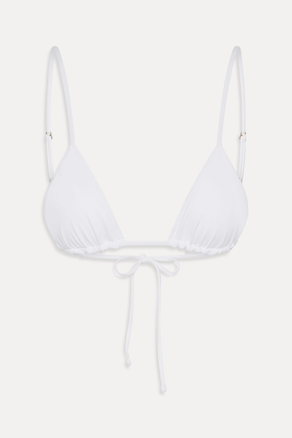 Elena Micro Triangle Bikini Top - Optic White | Frankies Bikinis