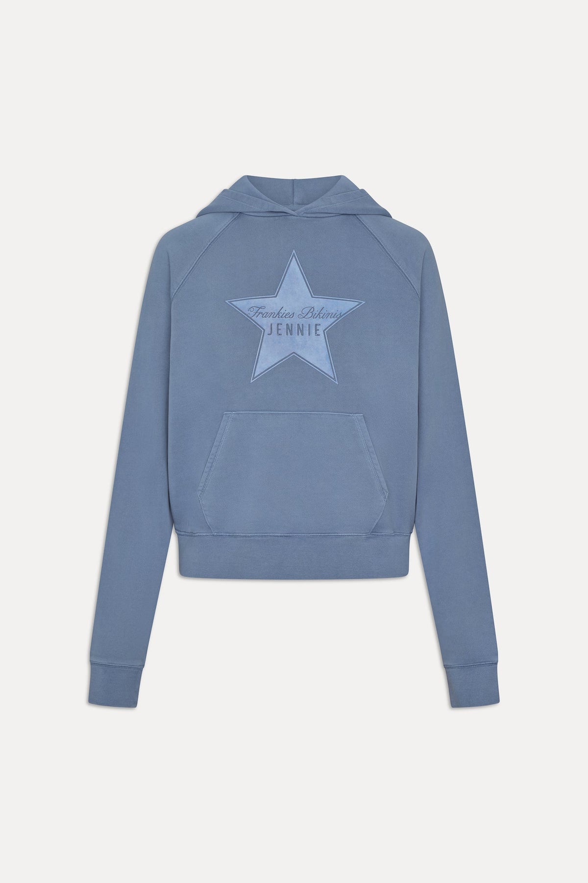 x JENNIE Jane Cropped Terry Hoodie - Jennie Blue | Frankies Bikinis
