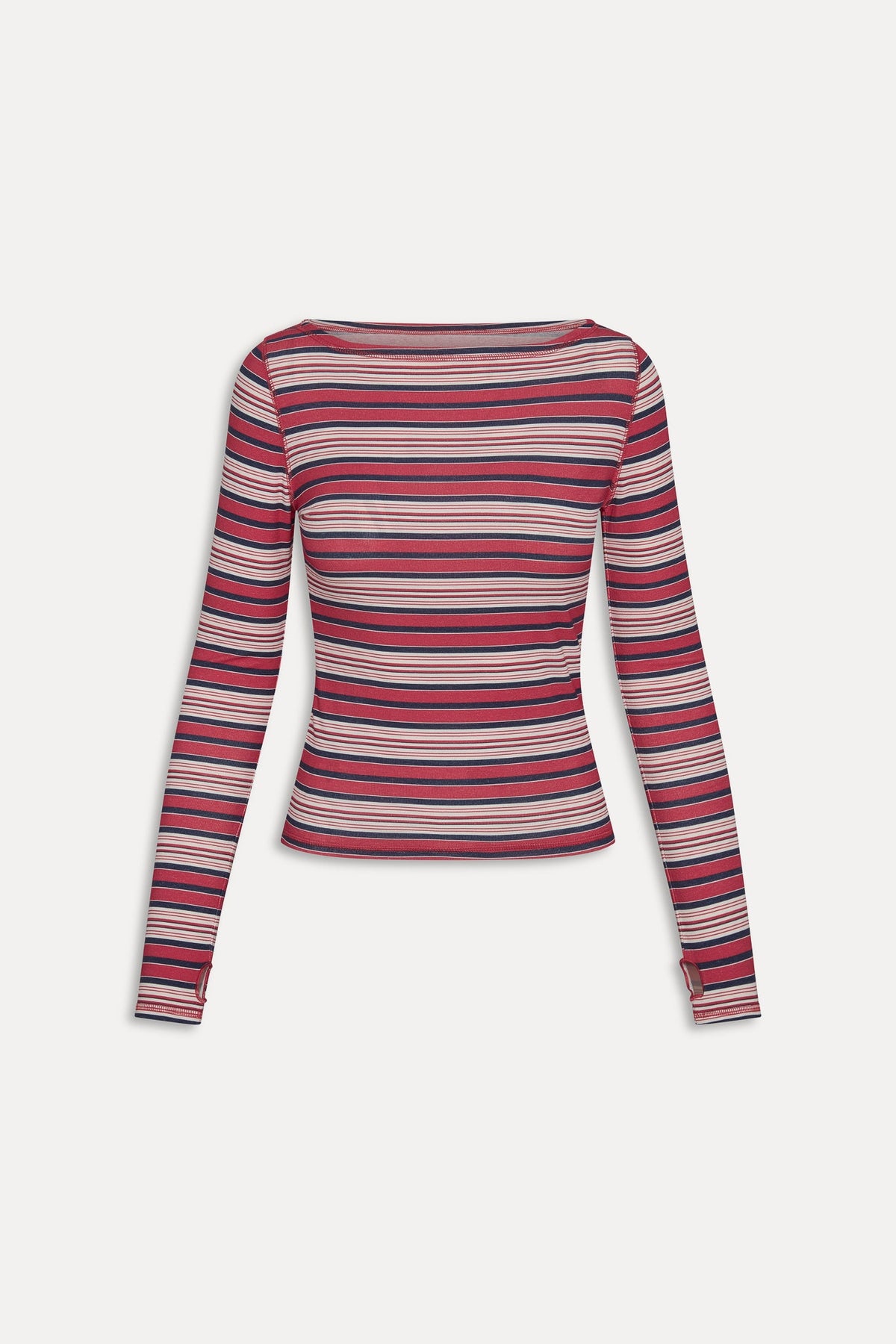 x JENNIE Sophie Long Sleeve Top - Sunset Stripe | Frankies Bikinis