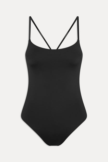 x JENNIE Lotus One Piece Swimsuit - Black | Frankies Bikinis