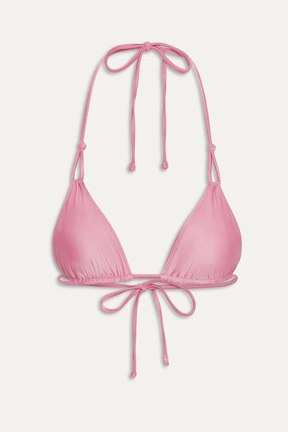 Ari Reversible Satin Bikini Top - Vintage Cheetah | Frankies Bikinis