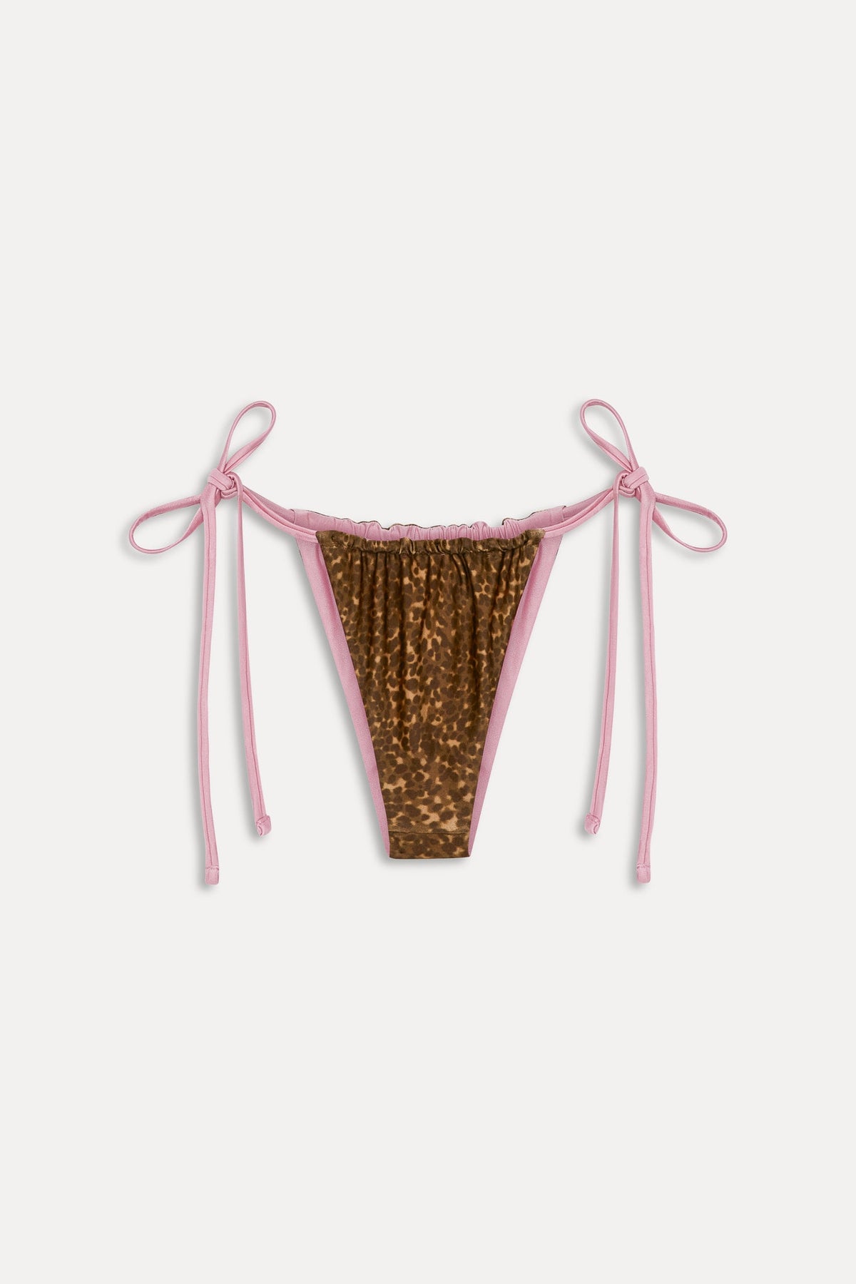 Tia Reversible Satin Bikini Bottom - Vintage Cheetah | Frankies Bikinis