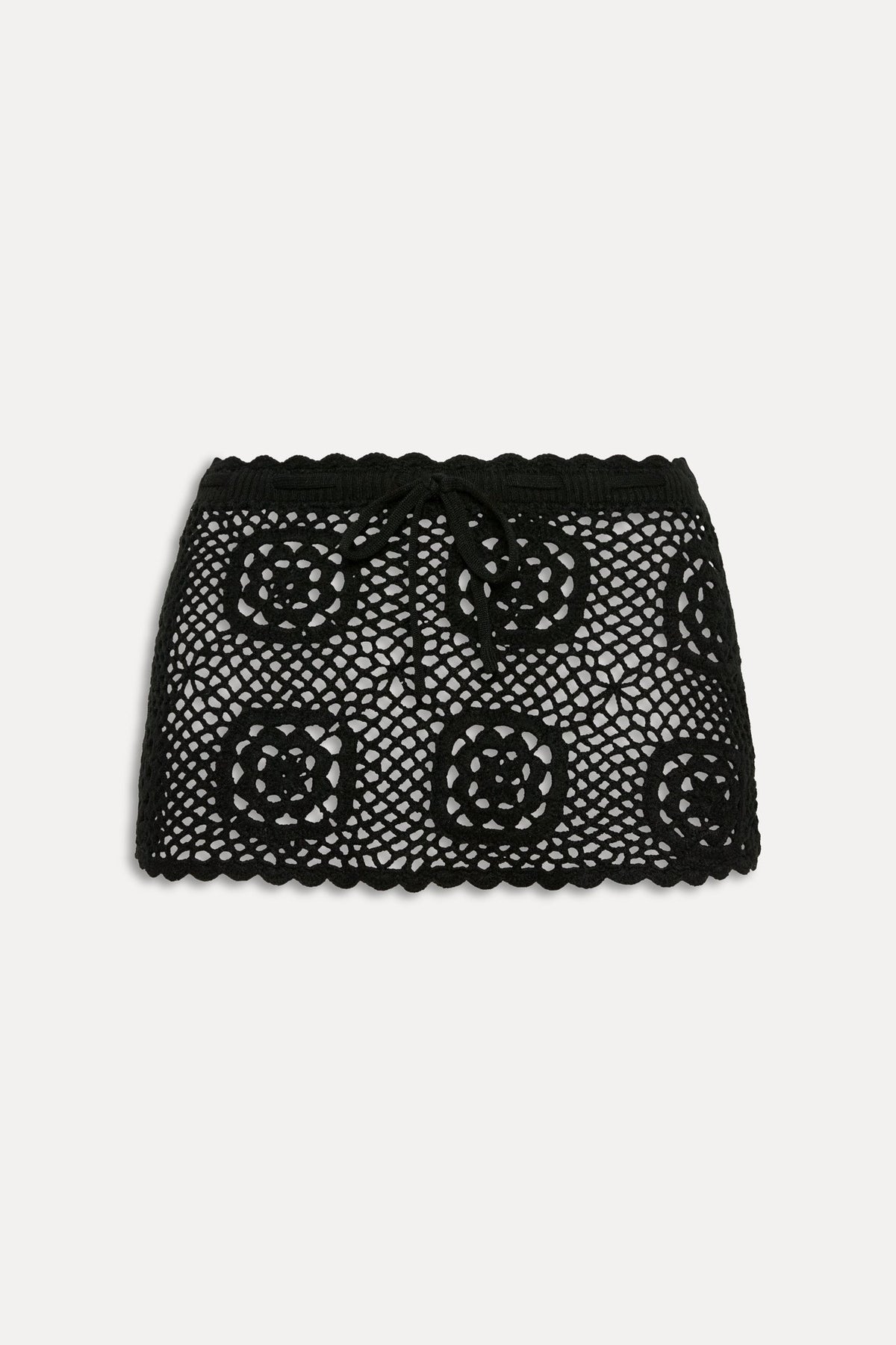 Arlo Crochet Mini Skirt - Black | Frankies Bikinis