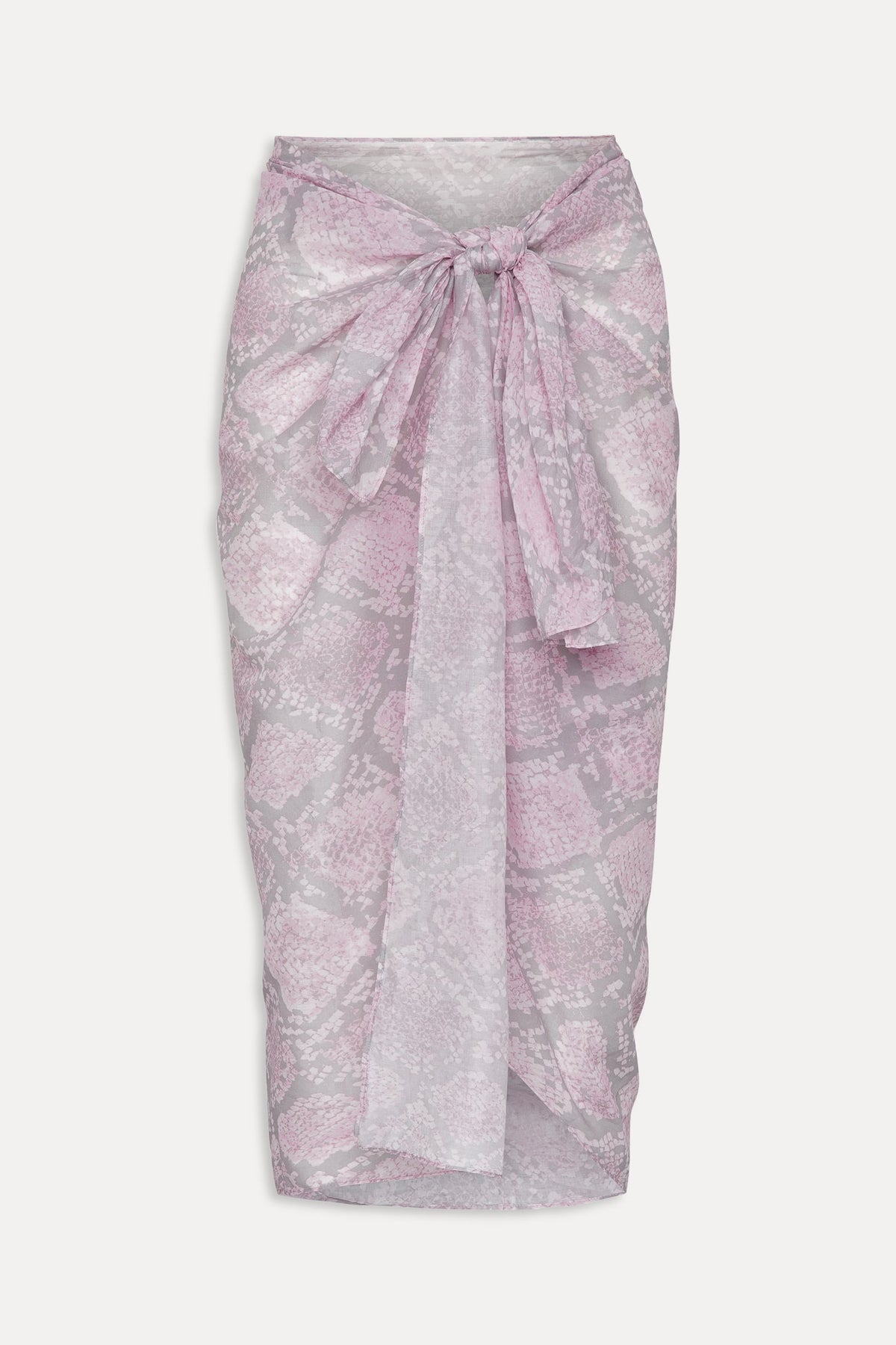 Alessia Cotton Sarong - Pink Python | Frankies Bikinis