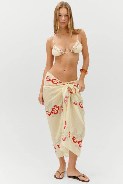 Alessia Cotton Sarong - Hibiscus Beach | Frankies Bikinis
