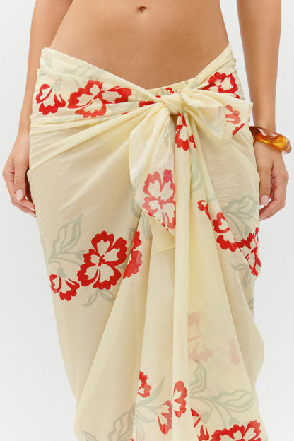 Alessia Cotton Sarong - Hibiscus Beach | Frankies Bikinis