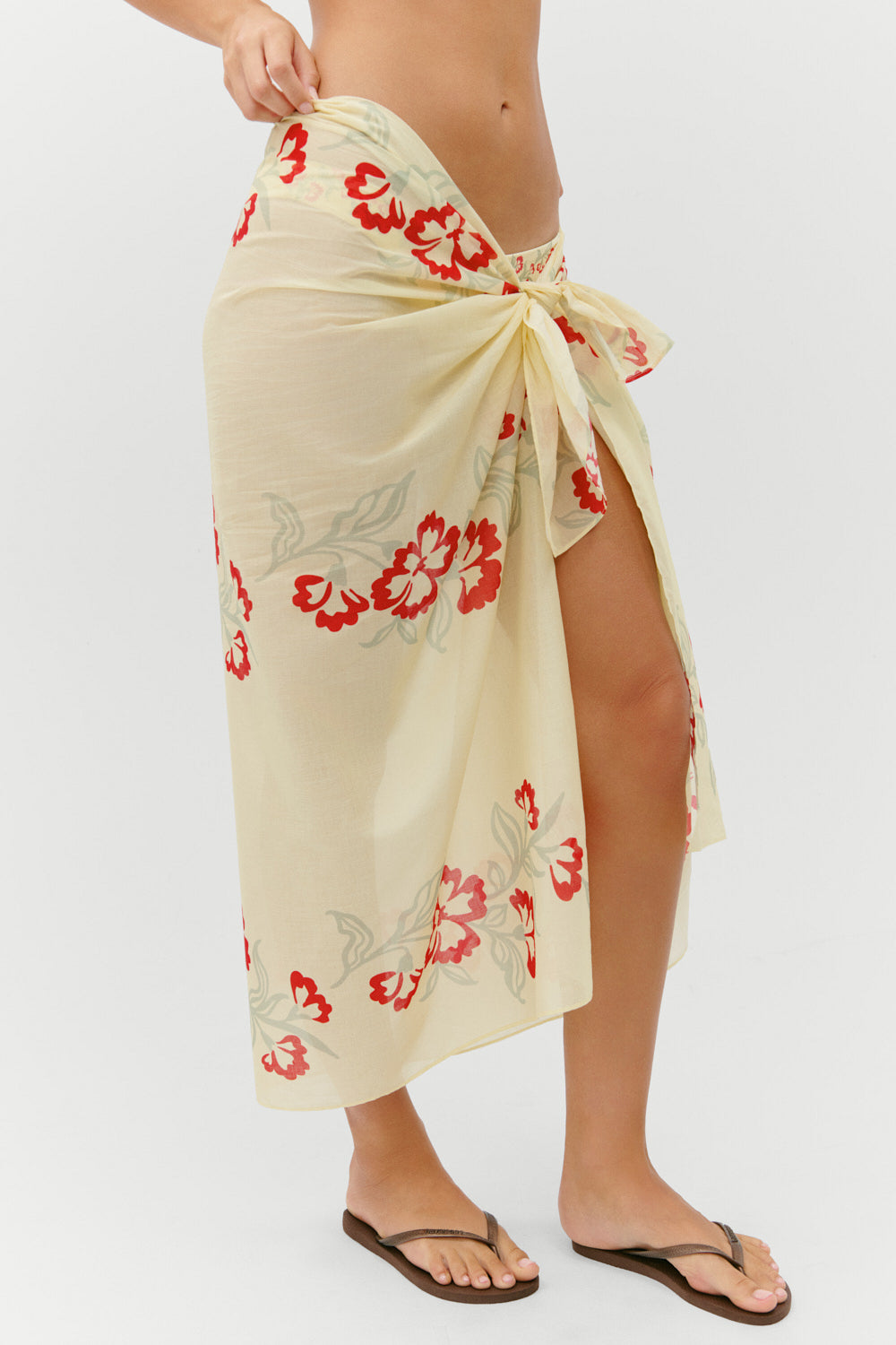 Alessia Cotton Sarong - Hibiscus Beach | Frankies Bikinis